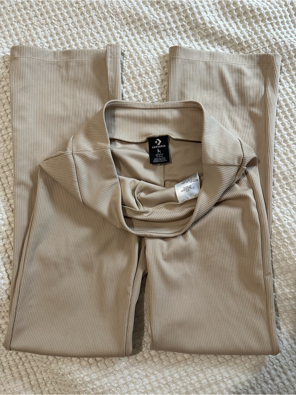 Converse girls Ribbed Beige Leggings